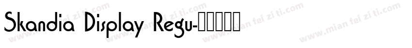 Skandia Display Regu字体转换